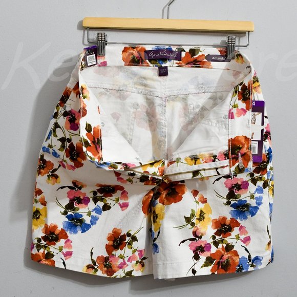 Size 14 White Gloria Vanderbilt Ladies' Amanda Short - Picture 5 of 8